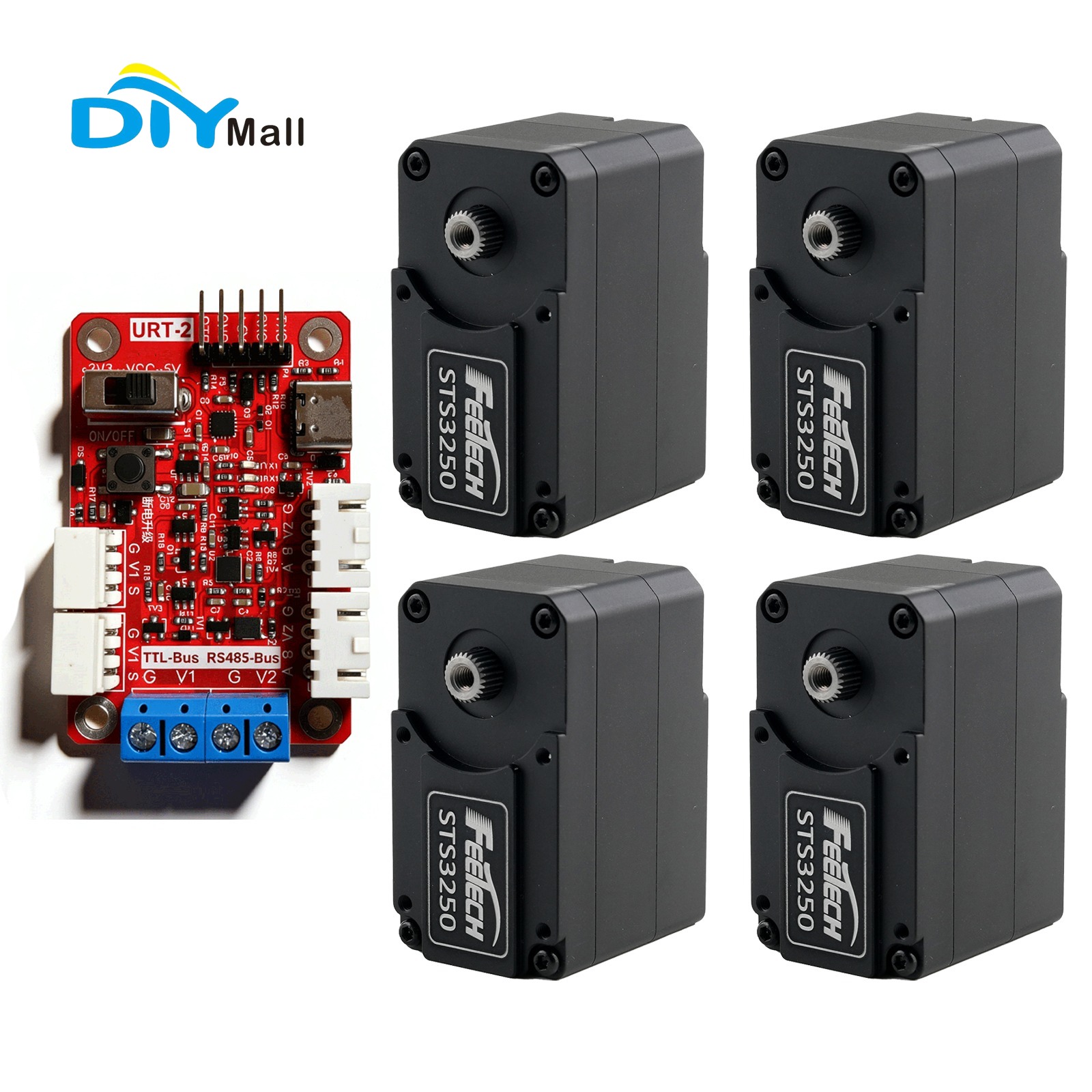 Robot Arm Motor - Feetech STS3250 12V 50KG Motor Tanpa