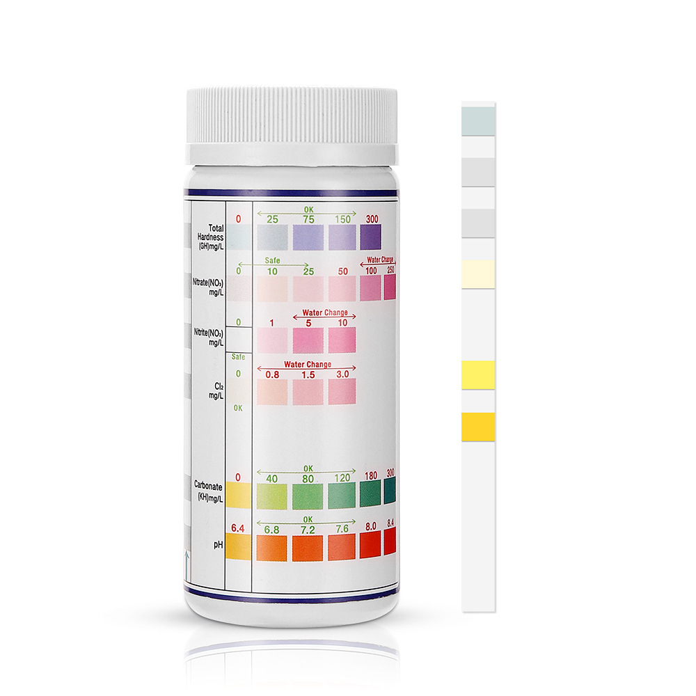 Water Testing Kit - Strip uji kualitas air 6-In-1 tangki