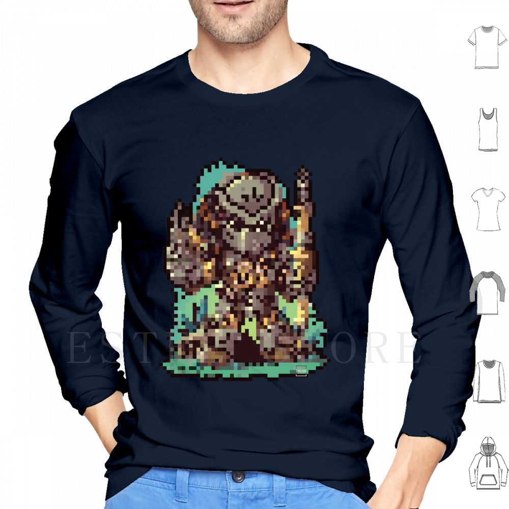 Science Hunter - Pixel Hoodies Lengan Panjang 80an 90an