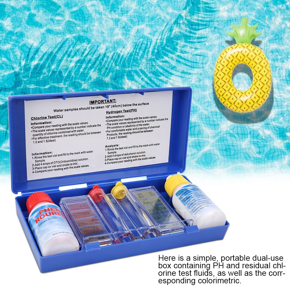 Water Testing Kit - Kit Uji Kualitas Air Klorin PH,