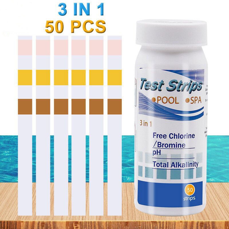 50 Buah Strip Tes PH Klorin Ke - Water Testing Kit ulasan dan harga
