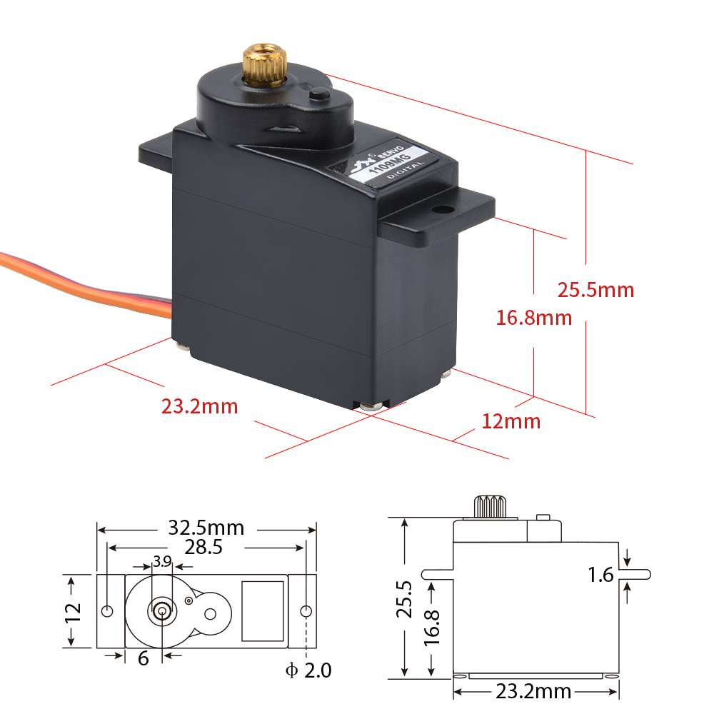 1/2/4 Buah JX Servo PDI-1109MG - Robot Arm Motor ulasan dan harga