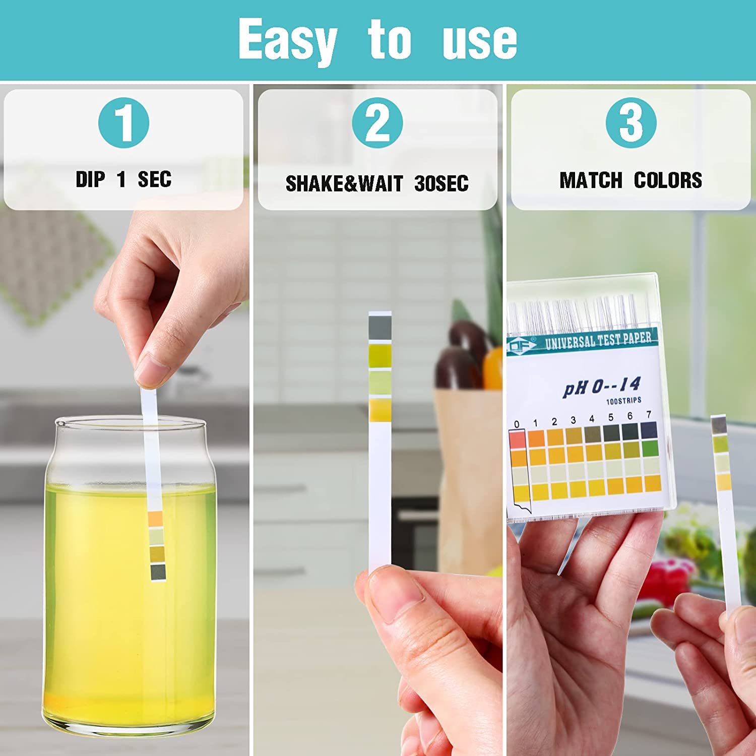 100 strip 0-14 PH kertas indik - Water Testing Kit ulasan dan harga