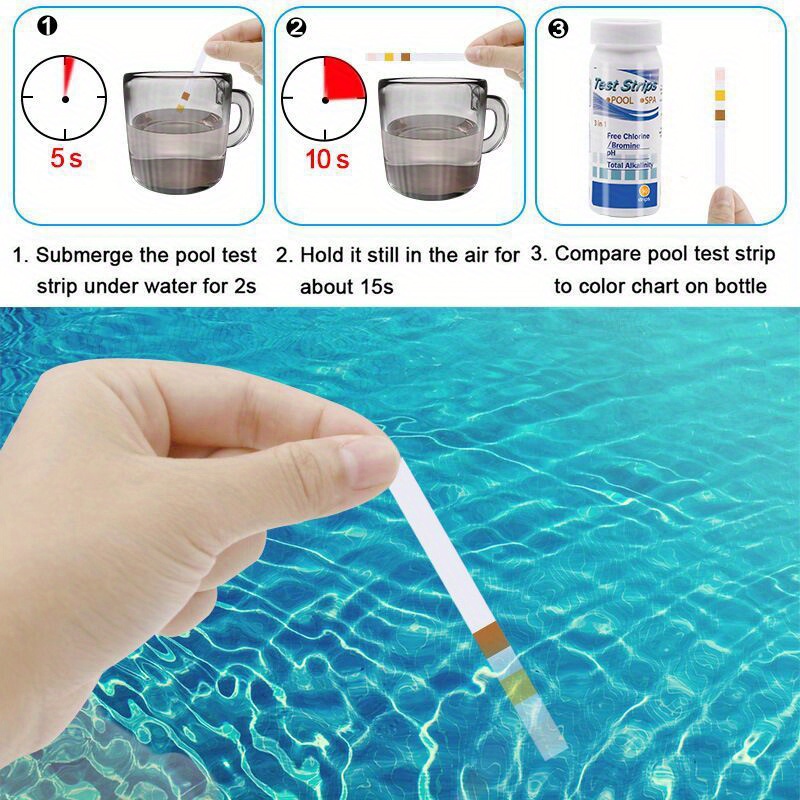 Strip Tes PH Klorin SPA Kolam  - Water Testing Kit ulasan dan harga